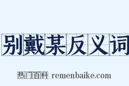 别戴某反义词是什么意思的图片